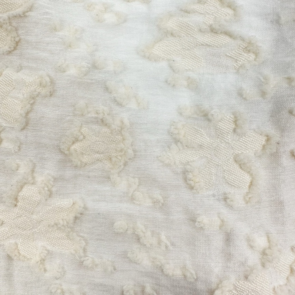 Zara Cream Textured Puff Sleeve Button Front Peplum Blouse Size S - Picture 6 of 12